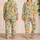 Colorful Cartoon Cat Faces for Cozy Spring Evenings and Cheerful Cat Lover Lounging Satin Pajamas Set - 2