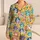 Colorful Cartoon Cat Faces for Cozy Spring Evenings and Cheerful Cat Lover Lounging Satin Pajamas Set - 1