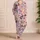 Colorful Horse And Wildflower Motifs For Cozy Bedtime And Girls' Sleepover Gifts Satin Pajamas Set - 4