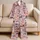 Colorful Horse And Wildflower Motifs For Cozy Bedtime And Girls' Sleepover Gifts Satin Pajamas Set - 5