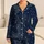 Navy Celestial Stars and Constellations for Calm Summer Nights and Dreamy Gift Giving Satin Pajamas Set - 1