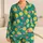 Lemon Citrus and Pink Rose Motifs for Fresh Springtime Lounging and Summer Relaxation Satin Pajamas Set - 1