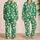 Lemon Citrus and Pink Rose Motifs for Fresh Springtime Lounging and Summer Relaxation Satin Pajamas Set - 2