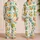 Watercolor Hibiscus Cocktails for Tropical Beach Getaways and Summer Escapes Satin Pajamas Set - 2