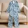 Watercolor Peacock Feather Motifs for Relaxed Evenings and Elegant Home Lounging Satin Pajamas Set - 5