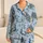 Watercolor Peacock Feather Motifs for Relaxed Evenings and Elegant Home Lounging Satin Pajamas Set - 1