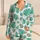 Mint Green Tropical Leaves for Relaxed Coastal Getaways and Everyday Summer Style Satin Pajamas Set - 1