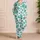 Mint Green Tropical Leaves for Relaxed Coastal Getaways and Everyday Summer Style Satin Pajamas Set - 4