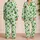Four-Leaf Clover Greenery for Lucky Getaways and Relaxed Summer Days in Fresh Green Style Satin Pajamas Set - 2