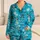 Tropical Palm Trees and Ocean Waves for Relaxed Island Getaways and Beach Lounging Satin Pajamas Set - 1