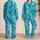 Tropical Palm Trees and Ocean Waves for Relaxed Island Getaways and Beach Lounging Satin Pajamas Set - 2