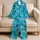 Tropical Palm Trees and Ocean Waves for Relaxed Island Getaways and Beach Lounging Satin Pajamas Set - 5