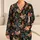 Colorful Floral Rooster Motifs for Cozy Farmhouse Mornings and Country Living Fans Satin Pajamas Set - 1