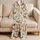 Watercolor Chickens And Wildflowers For Cozy Cottage Living And Farmhouse Fans Satin Pajamas Set - 5