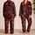 Scarlet Heart Motifs for Cozy Valentine Evenings and Romantic At-Home Lounging Nights Satin Pajamas Set - 378zmnoj83