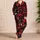 Scarlet Heart Motifs for Cozy Valentine Evenings and Romantic At-Home Lounging Nights Satin Pajamas Set - 4