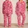 Blush Heart Motif For Cozy Romantic Evenings And Sweet Valentine Moments Satin Pajamas Set - 2