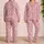 Blush Heart And Eyelash Motifs For Cozy Valentine's Day Lounging Gift For Her Satin Pajamas Set - 2