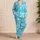 Aqua Polka Dot Bows for Cozy Evenings and Sweet Vintage-Inspired Gift Style at Home Satin Pajamas Set - 4