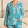 Aqua Polka Dot Bows for Cozy Evenings and Sweet Vintage-Inspired Gift Style at Home Satin Pajamas Set - 1