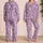 Soft Lavender Crescent Moons and Stars for Cozy Bedtime Calm and Dreamy Evenings Satin Pajamas Set - 2