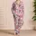 Playful Cat Faces for Cozy Evenings and Whimsical Lounging at Home for Cat Lovers Satin Pajamas Set - 4