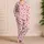 Blush Pink Stripes and Crimson Hearts for Romantic Valentine's Day Gifting and Cozy Nights Satin Pajamas Set - 4