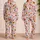 Raspberry Watermelon And Papaya With Sweet Bows For Cheerful Summer Lounging Satin Pajamas Set - 2