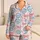 Blue Seashells and Pink Ribbon Bows for Romantic Coastal Valentine's Day Gifts for Her Satin Pajamas Set - 1