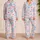 Blue Seashells and Pink Ribbon Bows for Romantic Coastal Valentine's Day Gifts for Her Satin Pajamas Set - 2