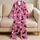 Pink Halloween Cats, Ghosts and Bats for Cozy October Nights and Festive Gifting Satin Pajamas Set - 5