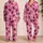 Pink Halloween Cats, Ghosts and Bats for Cozy October Nights and Festive Gifting Satin Pajamas Set - 2