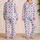 Pink Hearts And Blue Protective Eyes For A Playful Valentine's Day Gift Satin Pajamas Set - 2