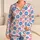 Pink Hearts And Blue Protective Eyes For A Playful Valentine's Day Gift Satin Pajamas Set - 1