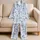 Blue Mermaid Ocean Motifs for Dreamy Coastal Evenings and Relaxed Summer Nights Satin Pajamas Set - 5