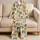 Colorful Cartoon Cat Faces for Cozy Evenings and Playful Lounging at Home for Her Satin Pajamas Set - 5