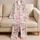 Coral Whale and Dolphin Ocean Motifs for Cozy Coastal Evenings and Valentine Gifting Satin Pajamas Set - 5