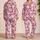 Cute Pink Halloween Ghosts and Heart-Eyed Pumpkins for Cozy October Nights at Home Satin Pajamas Set - 2