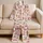Pink Santa Bows and Gingerbread Friends for Cozy Christmas Holiday Gifting Satin Pajamas Set - 5
