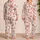 Pink Santa Bows and Gingerbread Friends for Cozy Christmas Holiday Gifting Satin Pajamas Set - 2
