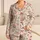 Afternoon Tea Cups, Floral Saucers and Pink Bows for Cozy Cottagecore Lounging Satin Pajamas Set - 1