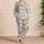 Croissant Cherry Blossom Motifs For Cozy Weekend Mornings And Sweet Gift Giving Satin Pajamas Set - 4