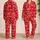 Merry Christmas Snowflakes and Ho Ho Cheer for Cozy Holiday Mornings at Home Together Satin Pajamas Set - 2
