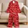 Merry Christmas Snowflakes and Ho Ho Cheer for Cozy Holiday Mornings at Home Together Satin Pajamas Set - 5