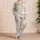 Bunny Carrot Garden for Cozy Springtime Mornings and Sweet Weekend Lounging at Home Satin Pajamas Set - 4