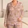 Pink Gingham Bows for Cozy Cottagecore Bedtime and Relaxed Summer Lounging at Home Satin Pajamas Set - 1