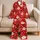 Santa Claus, Holly And Snowflakes For Cozy Christmas Holiday Mornings Satin Pajamas Set - 5