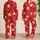 Santa Claus, Holly And Snowflakes For Cozy Christmas Holiday Mornings Satin Pajamas Set - 2