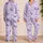 Lavender Butterflies and Celestial Accents for Dreamy Evenings and Relaxed Lounging Satin Pajamas Set - 2