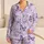 Lavender Butterflies and Celestial Accents for Dreamy Evenings and Relaxed Lounging Satin Pajamas Set - 1